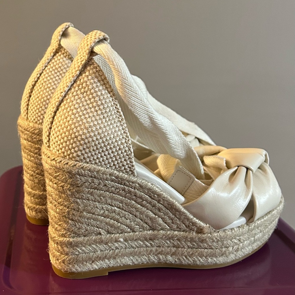 Cole Haan Cloudfeel Hampton Wedge Jute Heel Leather Sandals - Picture 9 of 16